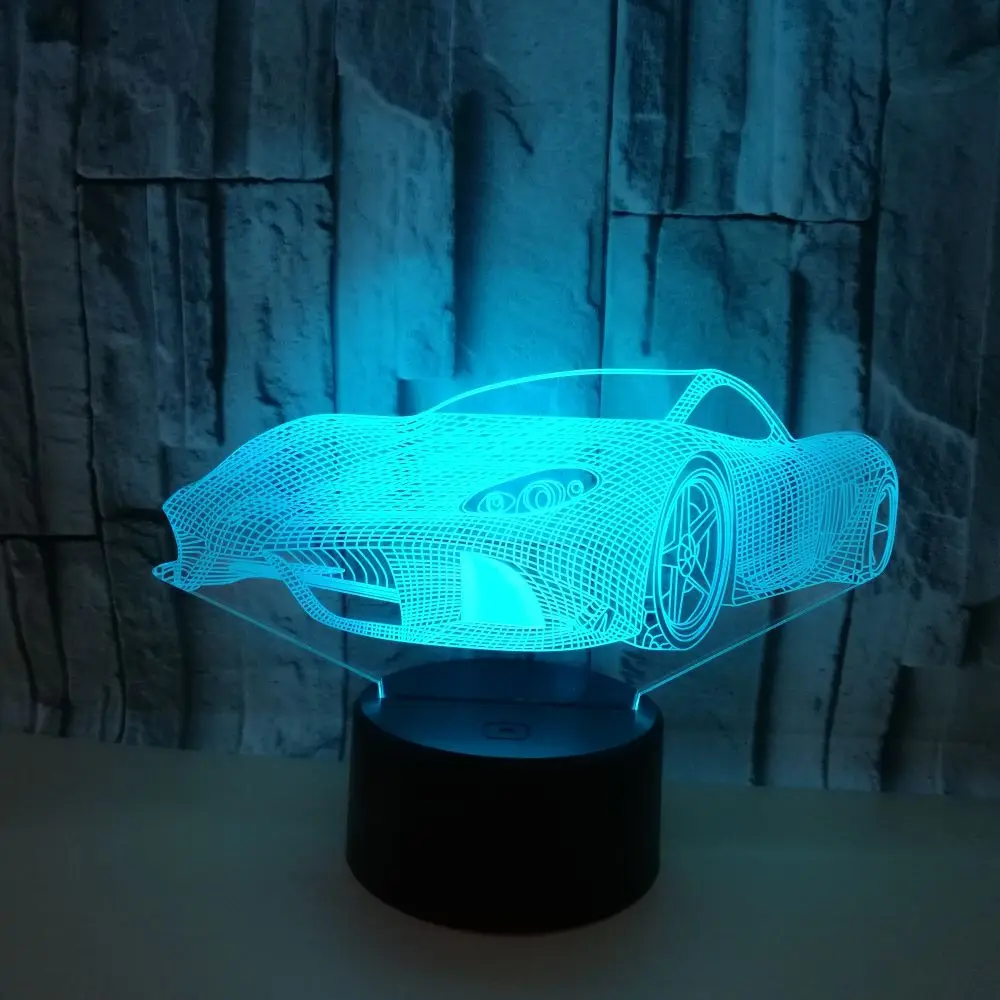 7 Värvikas USB-Super Auto 3D Illusioon Lambi Majapidamis-Toaline Office LED Tabel Lamp Laps Öösel Tuled Jõulud Kingitused 4