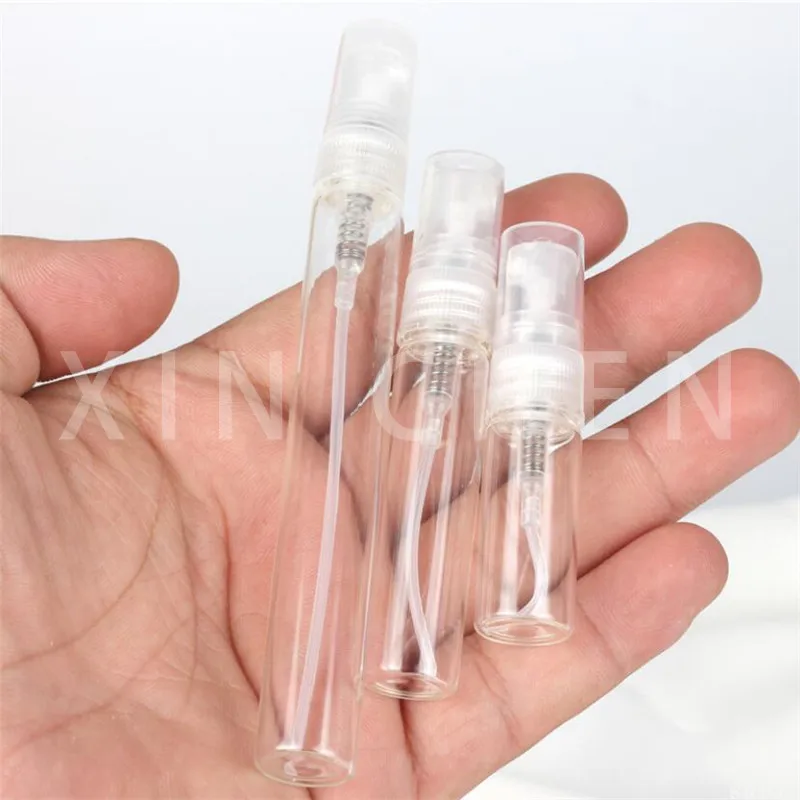 10 Tk Selge Klaas Spray Pudel Parfüümi Pihusti Mini kosmeetika Proovi Test Pudel Õhuke Klaasist Viaali Pihusti 2ml 3ml 5ml, 10ml 3