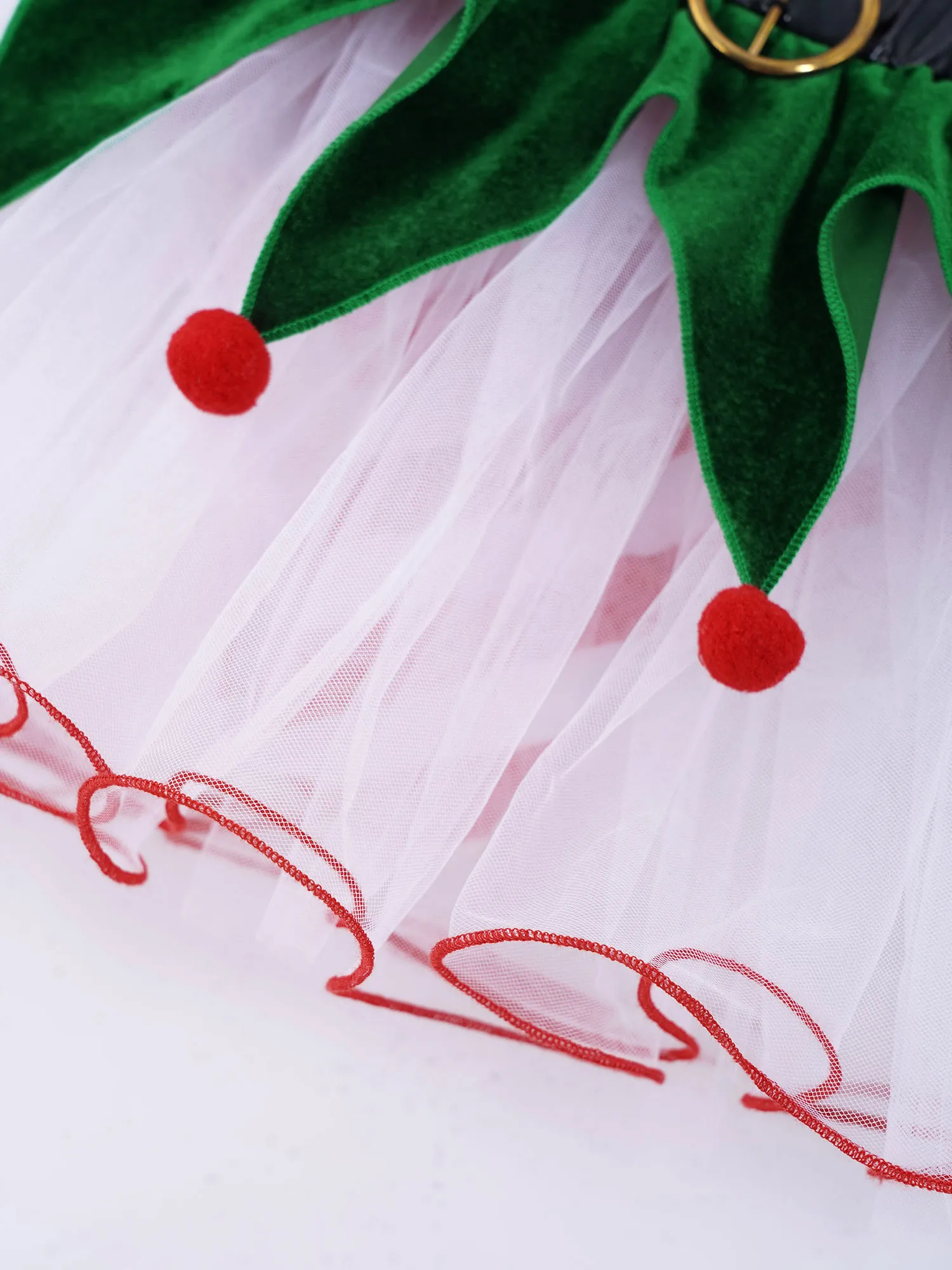 Lapsed Tüdrukud Jõulud Tulemuslikkuse Kostüümid Varrukateta Triibud Prindi Tagurpidi Kolmnurk Kohandatud Hem Koos Kellad Silma Tutu Kleit 4