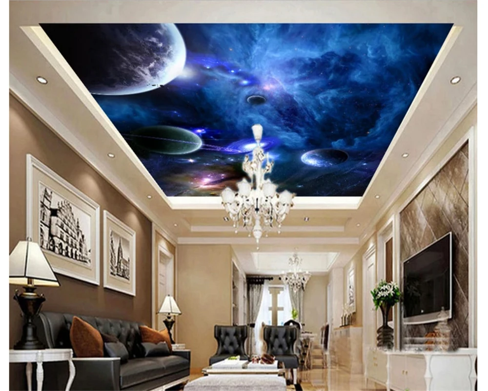 beibehang Klassikaline de papel parede 3d tapeet stereoskoopiline star sky star lae-seina maali seina paber lagede värvimine 1
