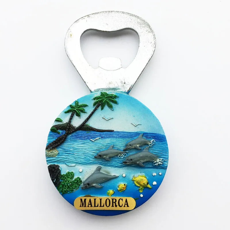 QIQIPP hispaania turistide suveniiride Mallorca Dolphin avaja külmkapi magnet kleebis kogumise dekoratiivsed käsi avaja 0