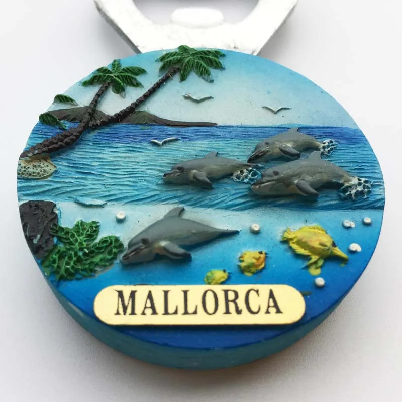 QIQIPP hispaania turistide suveniiride Mallorca Dolphin avaja külmkapi magnet kleebis kogumise dekoratiivsed käsi avaja 3