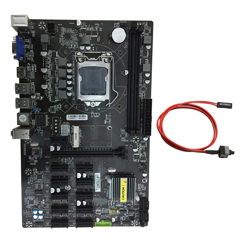 B250 BTC Kaevandamine Emaplaadi Vahetus Kaabel 12 PCI-E Pesa LGA1151 DDR4 Mälu, USB3.0 SATA3.0+MSATA Jaoks Bitcoin Kaevandamine 0