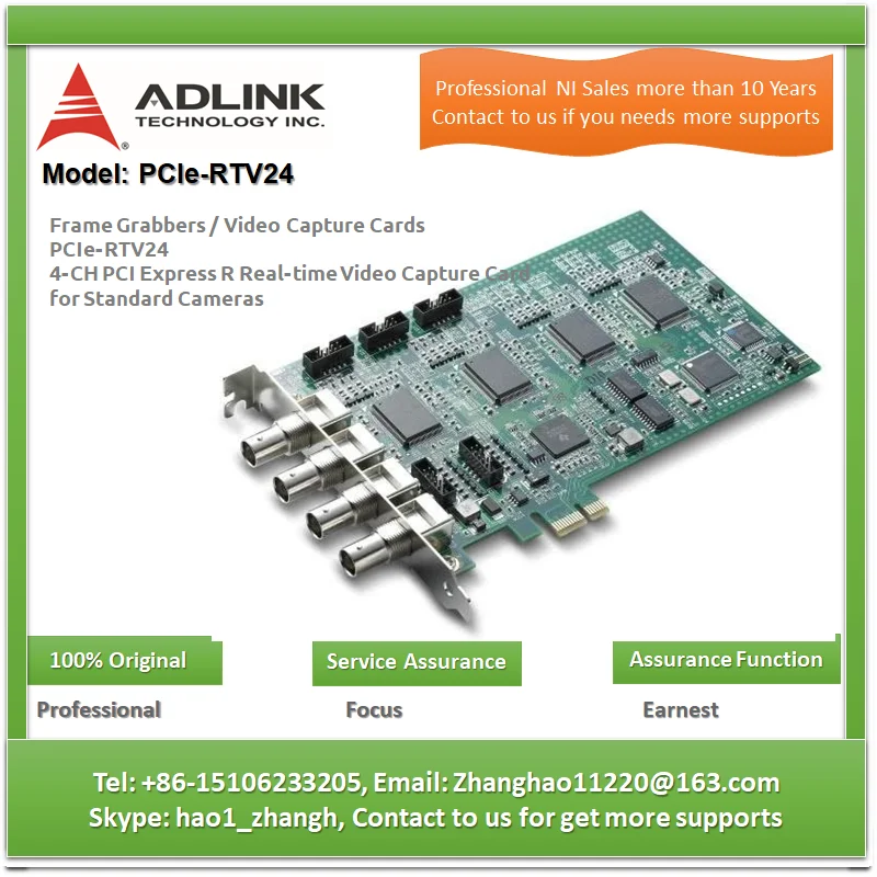 ADLINK PCIe-RTV24 Raami Hoidjad / Video Capture Kaardid 4-AHELS-PCI ExpressR reaalajas Video-Capture Kaardi Standard Kaamerad 0