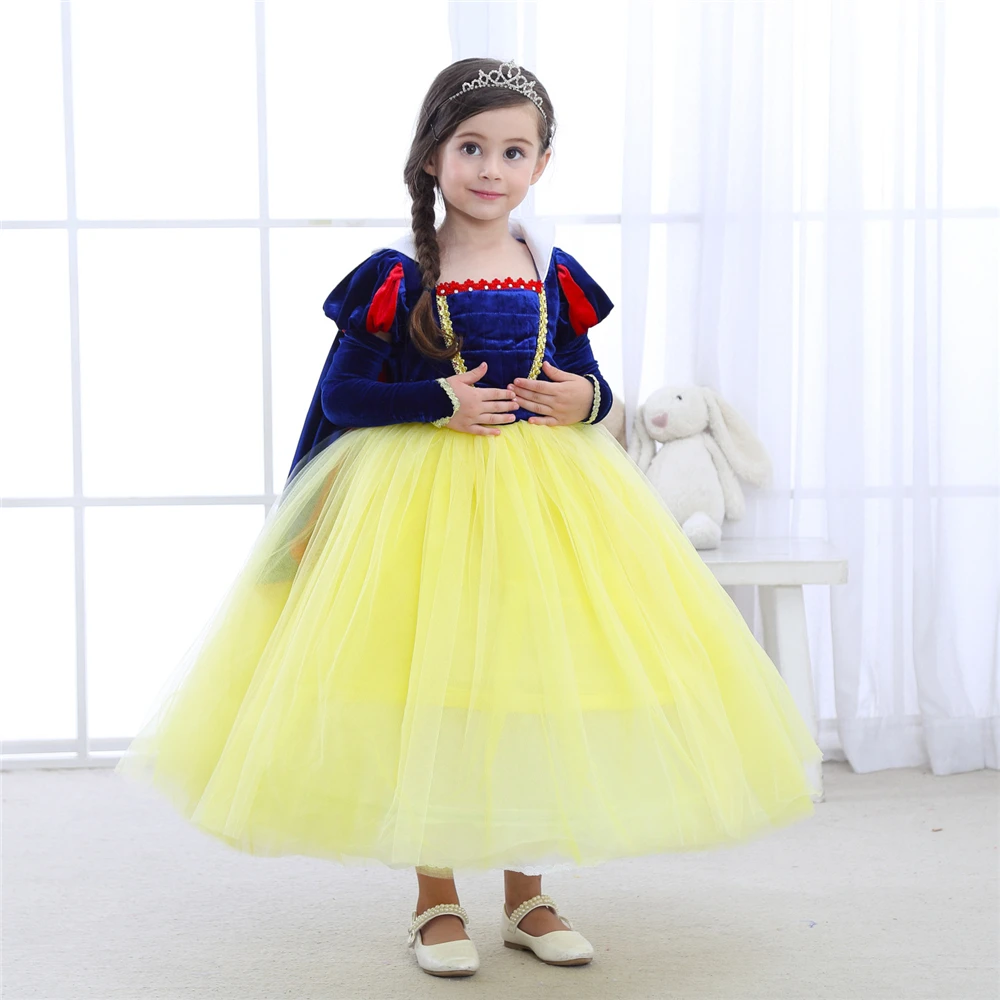 Uus Mood Lastele Väljamõeldud Lumi Valge Kleit Tüdrukute Peokleidid Lihavõtted Karnevali Kostüüm Lapsed Printsess Kostüüm Girl Riietus 1