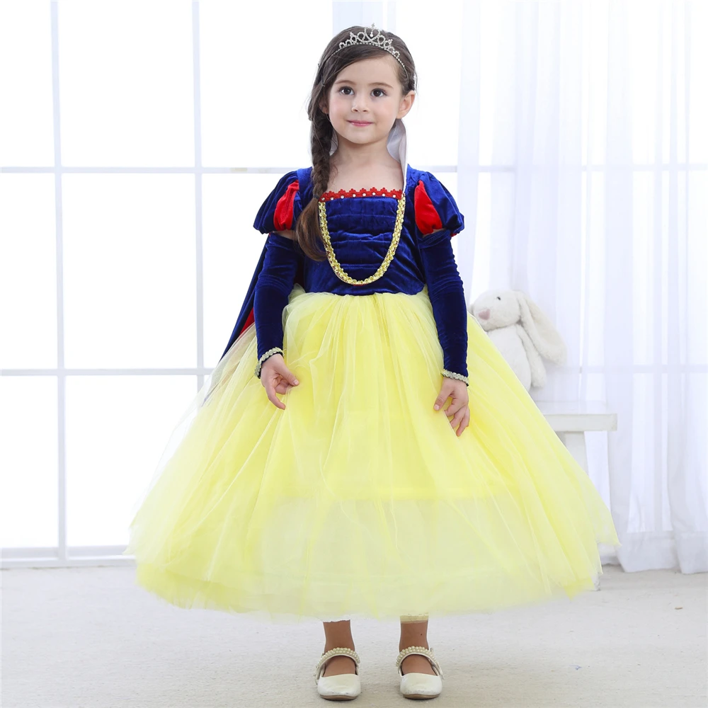 Uus Mood Lastele Väljamõeldud Lumi Valge Kleit Tüdrukute Peokleidid Lihavõtted Karnevali Kostüüm Lapsed Printsess Kostüüm Girl Riietus 2