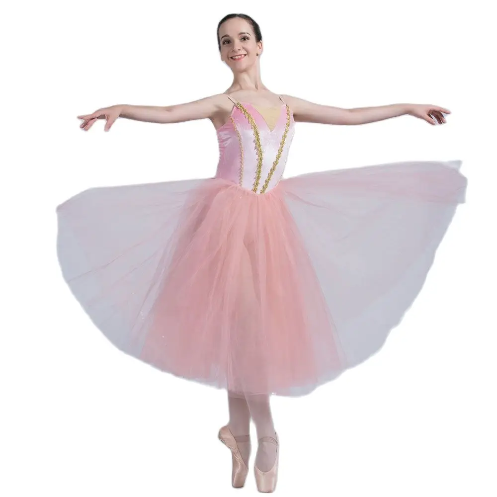 20007 Kõik Tantsu Roosa Velvet Top Pihik 360° Tülli Ballett Kleit Ballett Tüdrukud Ja Naised Näitavad, Ballett Tulemuslikkuse Kanda 0