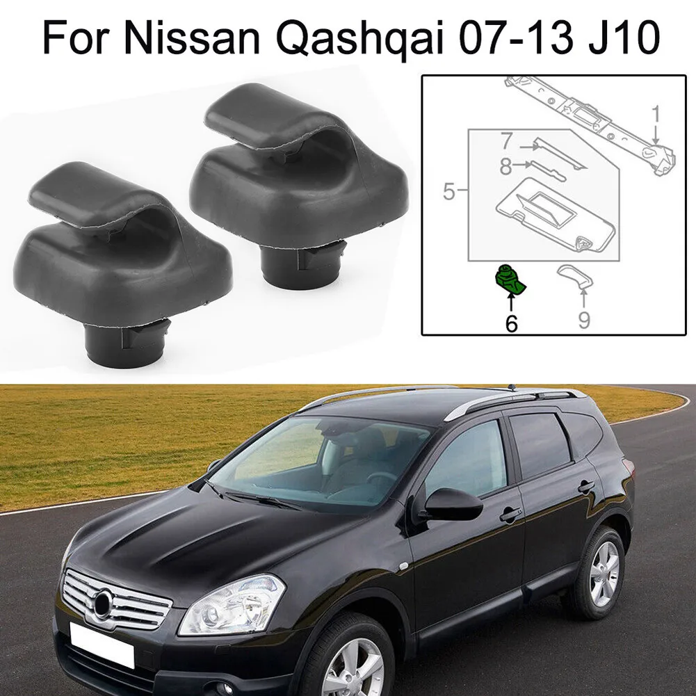 2 X Sun Visor Bracket Clip Päikesesirm Klambrid Fastener Support Clip Eemaldamise Nissan Qashqai 07-13 J10 / Jaoks Nissan Dualis 07-14 5