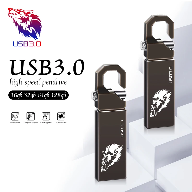 reaalne võimsus, metallist Pen Drive 3.0 metallist USB Flash Drive 128GB high speed mälu Flash USB3.0 Stick 1
