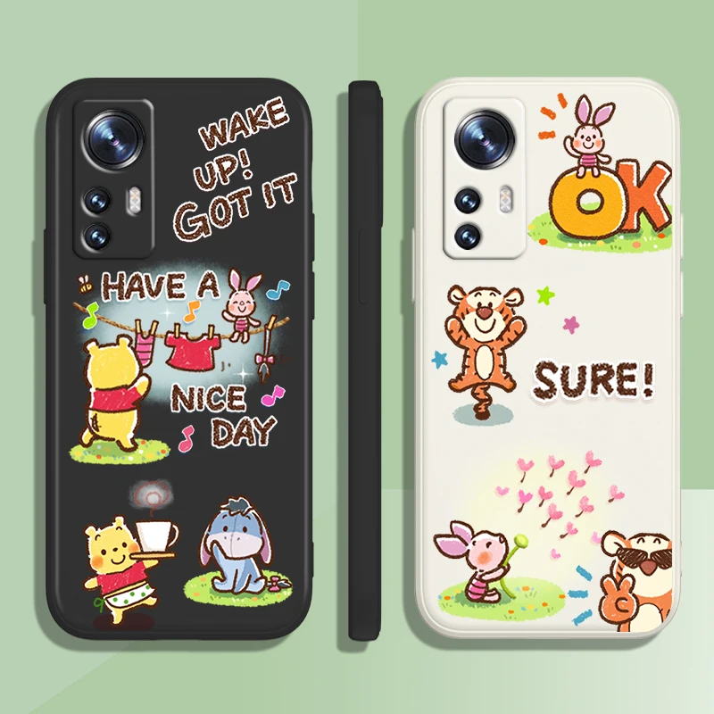 Disney Cartoon karupoeg puhh Jaoks Xiaomi Mi 12S 12 12X 11i 11T 11 10 10S 10T 9 Pro Lite Ultra 5G Vedelik Trossi TPÜ Telefoni Puhul 3